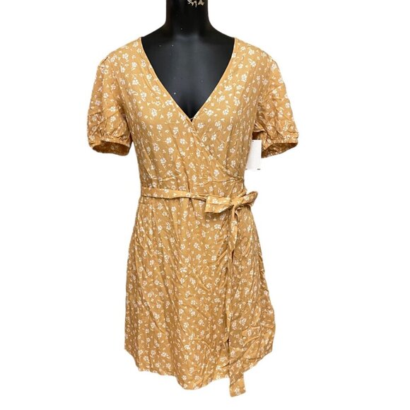 NEW Billabong Hot Tropics Mini Floral Print Wrap Dress Size XXL - Picture 2 of 10